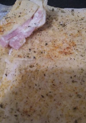 Una foto de Pastel de jamón y queso