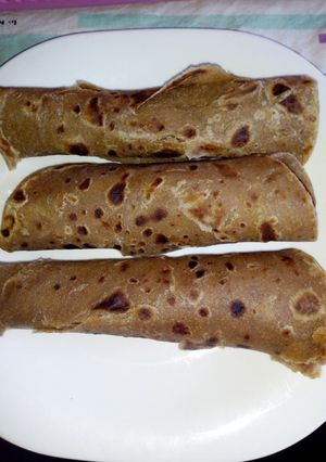 A picture of Brown chapati#my mum's recipe#author marathon.