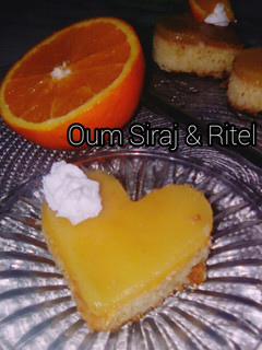 صورة لوصفة بسبوسة بكريمة البرتقال 🍊