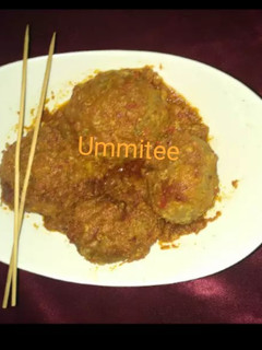 A picture of Ummitee's noodles in minced meat.