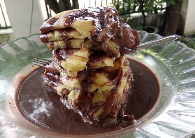 Pancake kuah milo