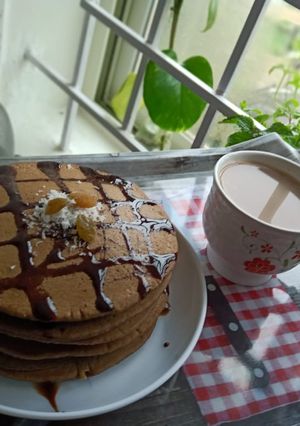 চকোলেট প্যানকেক (chocolate pancake recipe in Bengali) রেসিপির প্রধান ছবি