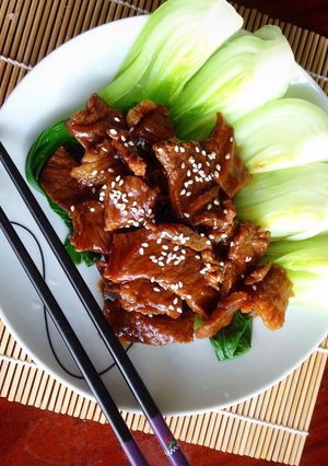 รูปของ หมูเทริยากิ ผักลวก ง่ายๆสไตส์จุ๋ม