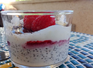 Una foto de Pudding de yogur y chía