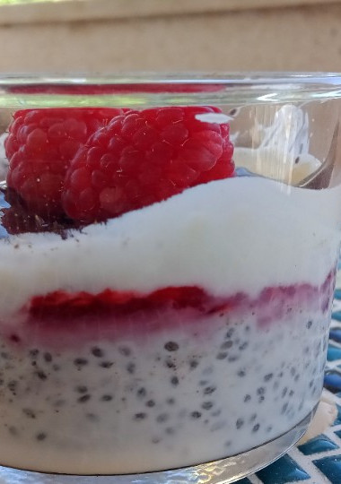 Una foto de Pudding de yogur y chía
