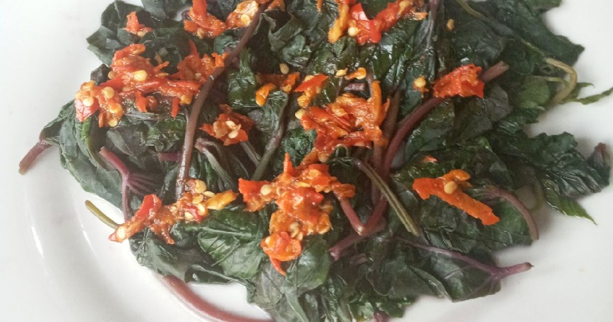 Resep Rujak Daun Ubi Merah oleh Ping Pong - Cookpad
