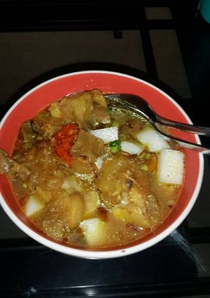 Foto resep Lontong kikil