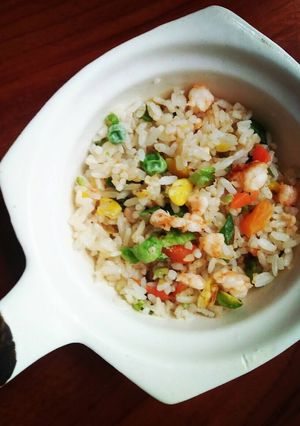 Hình của món Cơm chiên tôm rau củ cho bé 12m+.
