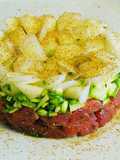 Tartare di Tonno Rosso con Zucchina Romana e Pera