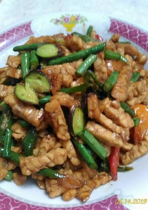 Foto resep Tumis tempe kacang panjang #siap ramadhan