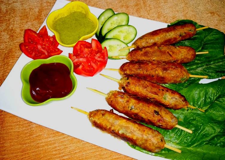 Recipe of Perfect Bread seekh kabab