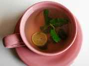 Gambar minuman hangat daun mint