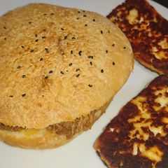 A picture of Toasted Pulled Pork Turkish Rolls.