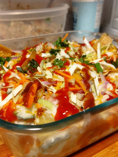 A picture of Aloo chana chaat.