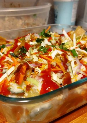 A picture of Aloo chana chaat.