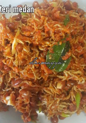 Foto resep Ikan teri sambal pake kacang