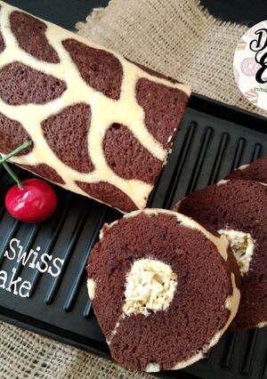 Foto resep Giraffe Swiss Roll Cake