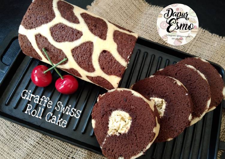 Resep: Giraffe Swiss Roll Cake Anti Ribet!