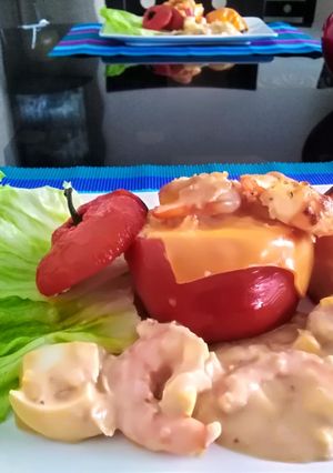 Una foto de Rocoto Relleno de Langostinos 👍🇵🇪