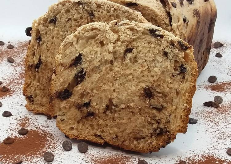 Pan brioche de yogur con pepitas de chocolate en panificadora