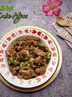 Foto resep Tumis Sapi Cabe Hijau