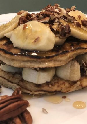 Una foto de Pancakes de Avena y peras