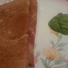 A picture of Bajra (Pearl millet) dosa / Kambu dosai.