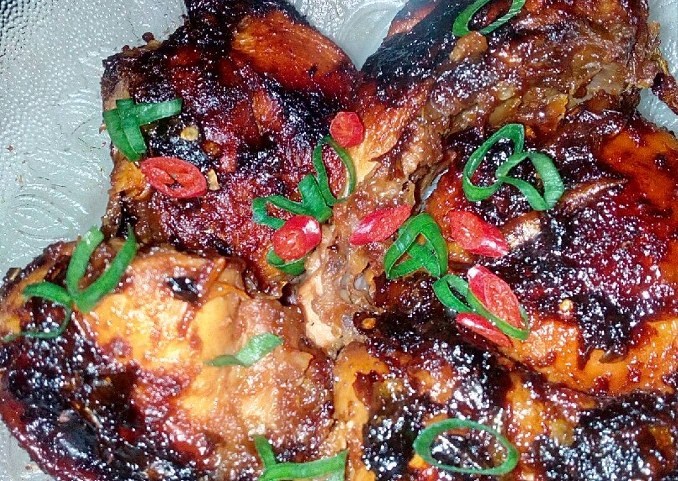 Ayam panggang teflon pedas manis