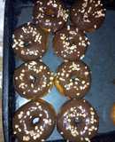 Donas bañadas en chocolate