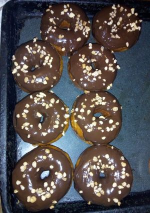 Una foto de Donas bañadas en chocolate
