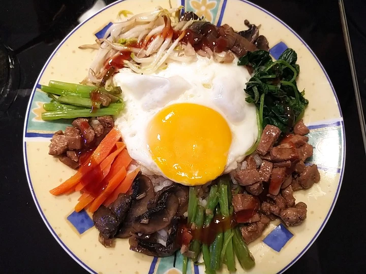 Easy Steps Prepare Recipes Nasi Campur Korea Bibimbap saus gochujang the Perfect Tasty.