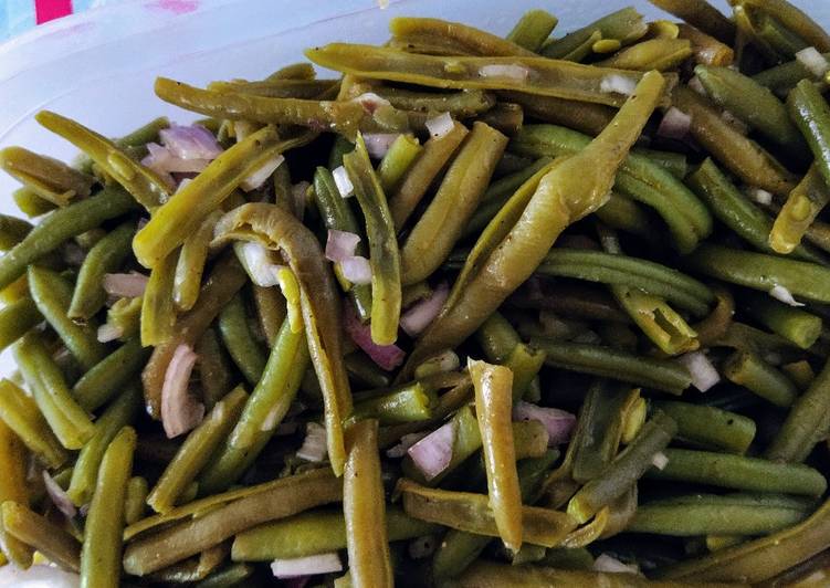 La façon simple de faire des recettes Salade d&#39;haricot vert Délicieux garanti