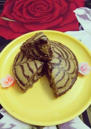 A picture of Eggless whole wheat cake.
