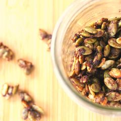 A picture of Chinese 5-Spice Maple Candied Pumpkin Seeds.