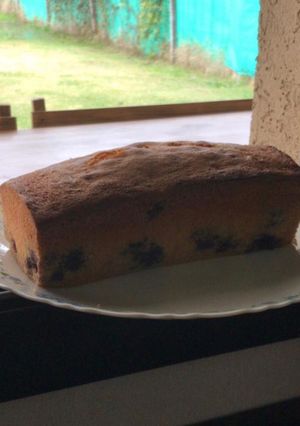 Una foto de Budín de limón y arándanos