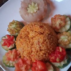 A picture of Palm oil jallof rice.