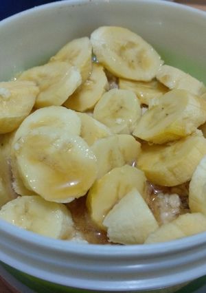 Foto resep (Menu Diet) Oat Yummy with Banana + Honey