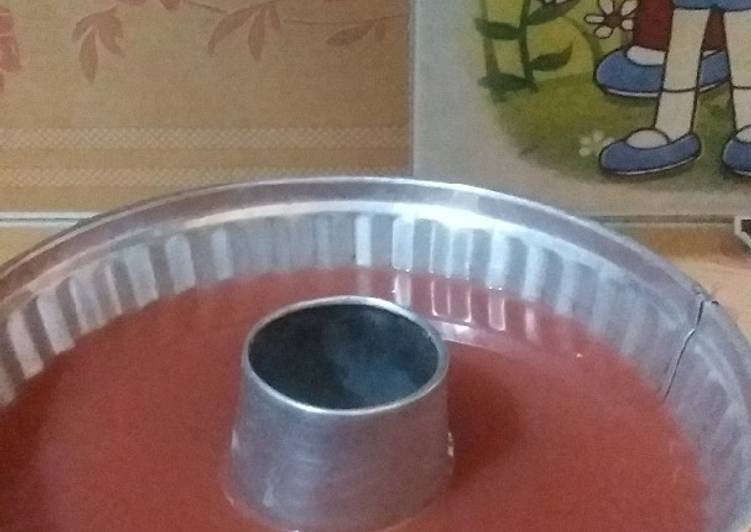 Puding strocha(stroberi matcha)