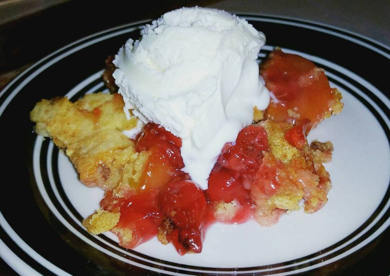 Cherry Peach Dump Cake