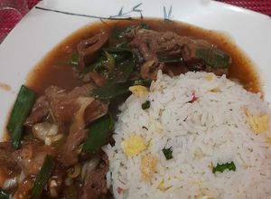 Una foto de Carne mongoliana