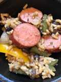 One Pot Kielbasa with Black Beans and Rice 🍚