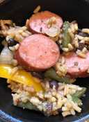 One Pot Kielbasa with Black Beans and Rice 🍚