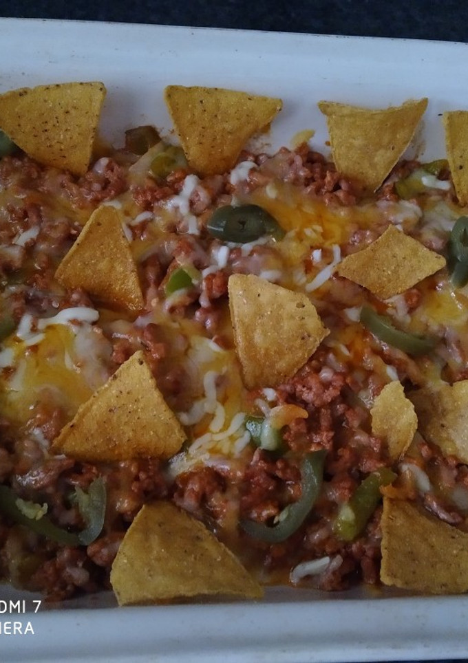 Una foto de Enchilada mexicana con nachos