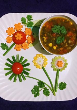 A picture of Mixed Veg Soup.