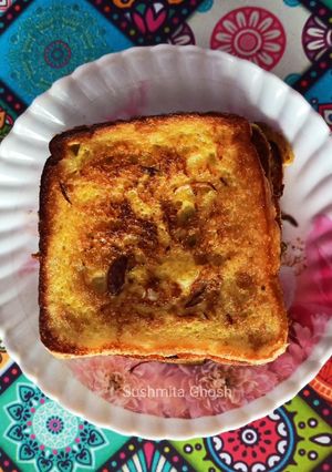 ডিম পাউরুটির টোস্ট (dim paurutir toast recipe in Bengali) রেসিপির প্রধান ছবি