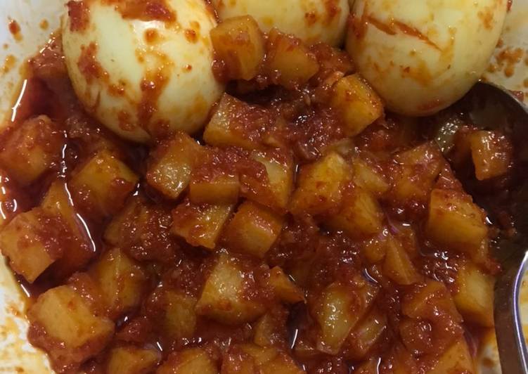 Resep Balado kentang telur, Bikin Ngiler