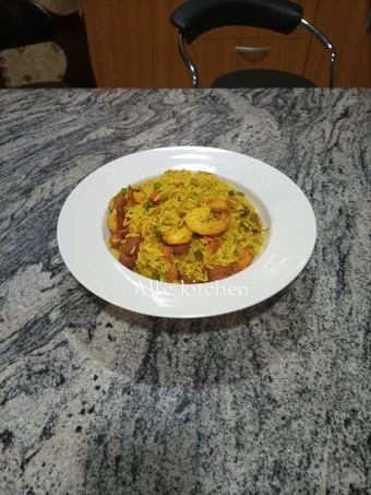 Easy Way Make Recipe Fried rice with shrimps and chicken sausage that is So Delicious, Perfect}