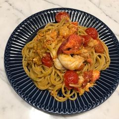A picture of 🦞 Lobster Pasta with Cream Sauce.