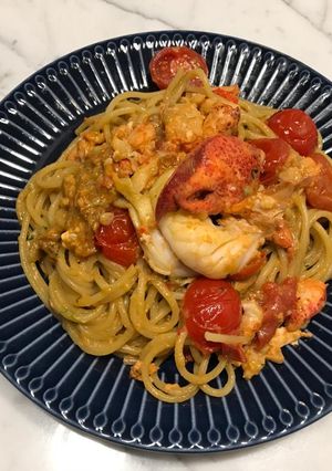A picture of 🦞 Lobster Pasta with Cream Sauce.