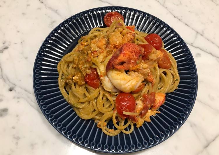 Recipe of Homemade 🦞 Lobster Pasta with Cream Sauce